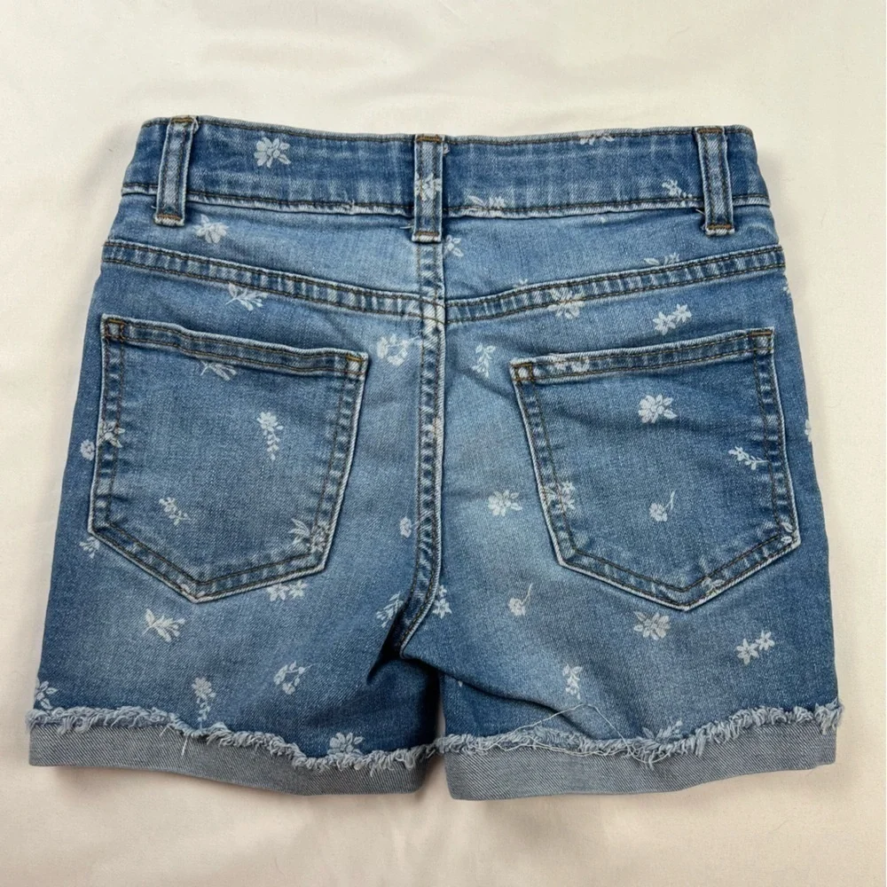 Wonder Nation - Girl’s Shorts - Size 7 - Med Blue Denim - Snap Front
